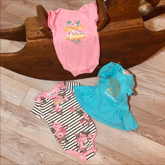 Juicy Couture Onesies 3pc Set - Picture 2 of 7